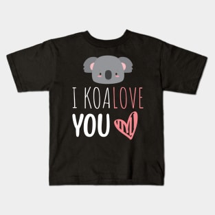 I Koalove You Funny Valentine's Day Saying Kids T-Shirt